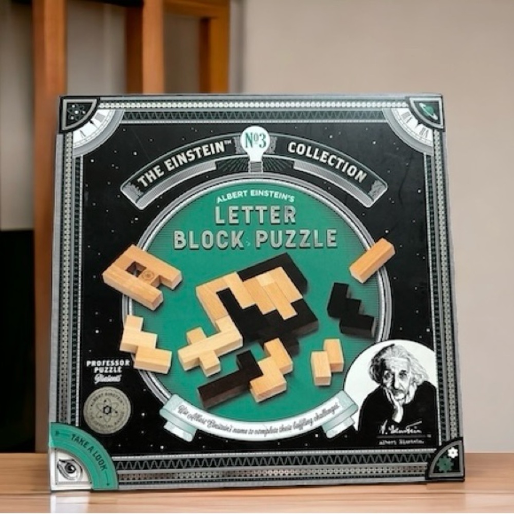 Albert Einstein's Letter Block Puzzle
